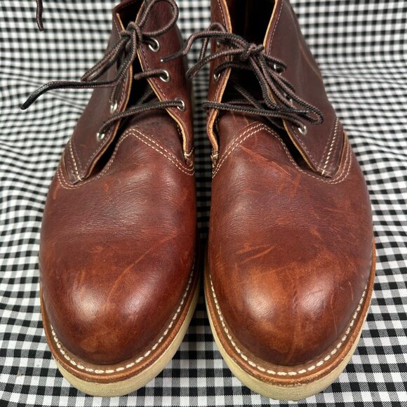 Red Wing Shoes 3141 Work Chukka Men's Chukka Brown Leather White Sole Size 10.5 - Picture 3 of 6